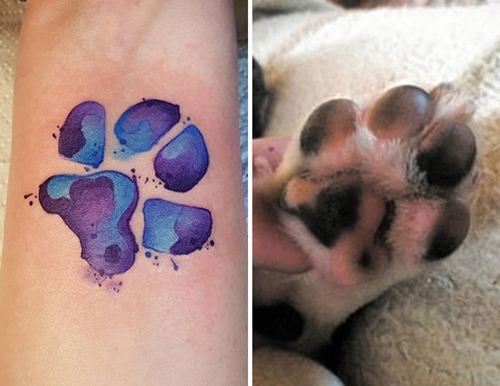 Dogilike.com :: ชวนดู! 10+ รอยสักรูปรอยเท้าน้องหมาที่คนไม่รักสุนัขจริงทำไม่ได้แน่นอน
